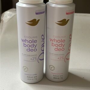 Cooling Whole Body Deodorant Spray - Coconut & Vanilla and Raspberry & Rose